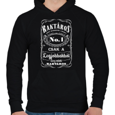 PRINTFASHION Jack Daniels style - Férfi kapucnis pulóver - Fekete