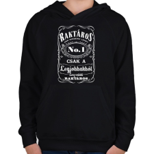 PRINTFASHION Jack Daniels style - Gyerek kapucnis pulóver - Fekete gyerek pulóver, kardigán
