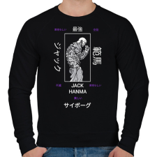 PRINTFASHION Jack Hanma - Férfi pulóver - Fekete férfi pulóver, kardigán