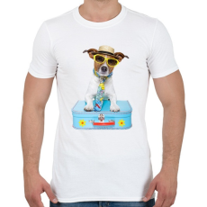 PRINTFASHION Jack Russel póló - Férfi póló - Fehér