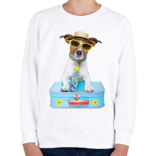 PRINTFASHION Jack Russel póló - Gyerek pulóver - Fehér gyerek pulóver, kardigán