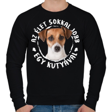 PRINTFASHION Jack Russel Terrier - Férfi pulóver - Fekete