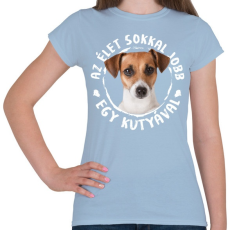 PRINTFASHION Jack Russel Terrier - Női póló - Világoskék