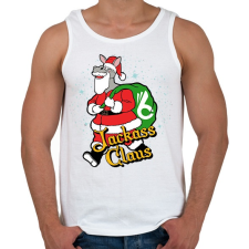 PRINTFASHION Jackass claus - Férfi atléta - Fehér atléta, trikó