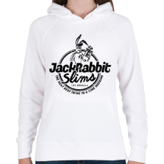 PRINTFASHION Jackrabbit - Női kapucnis pulóver - Fehér