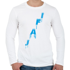 PRINTFASHION jafi jeges embléma  - Férfi hosszú ujjú póló - Fehér