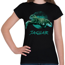 PRINTFASHION JAGUAR BLUE - Női póló - Fekete