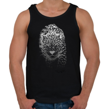 PRINTFASHION Jaguár - fehér - Férfi atléta - Fekete atléta, trikó