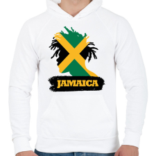 PRINTFASHION Jamaica - Férfi kapucnis pulóver - Fehér férfi pulóver, kardigán