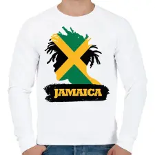 PRINTFASHION Jamaica - Férfi pulóver - Fehér férfi pulóver, kardigán
