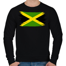 PRINTFASHION Jamaica flag - Férfi pulóver - Fekete