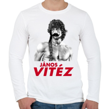 PRINTFASHION János Vitéz - Férfi hosszú ujjú póló - Fehér férfi póló