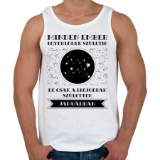 PRINTFASHION Január: Vízöntő - Férfi atléta - Fehér atléta, trikó