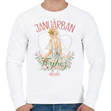 PRINTFASHION Januárban férjhez megyek - Férfi pulóver - Fehér férfi pulóver, kardigán