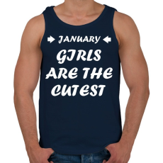 PRINTFASHION Januári csajok a legcukibbak - Férfi atléta - Sötétkék