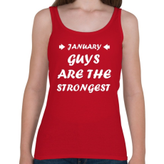 PRINTFASHION Januári férfiak a legerősebbek - Női atléta - Cseresznyepiros