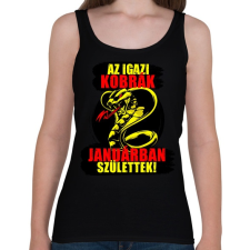 PRINTFASHION Januári Kobra - Női atléta - Fekete női trikó