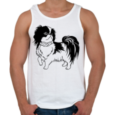 PRINTFASHION Japán Csin - Japanese Chin - Férfi atléta - Fehér