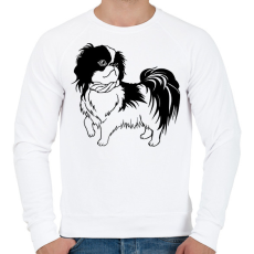 PRINTFASHION Japán Csin - Japanese Chin - Férfi pulóver - Fehér