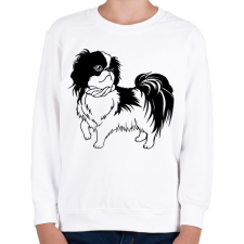 PRINTFASHION Japán Csin - Japanese Chin - Gyerek pulóver - Fehér gyerek pulóver, kardigán