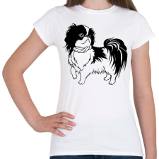 PRINTFASHION Japán Csin - Japanese Chin - Női póló - Fehér női póló