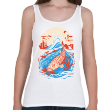 PRINTFASHION Japán hal - Női atléta - Fehér női trikó