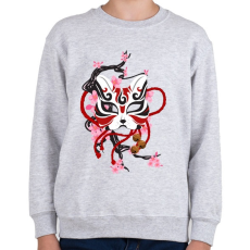PRINTFASHION Japán maszk - Gyerek pulóver - Sport szürke