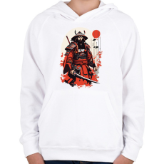 PRINTFASHION Japán ronin - Gyerek kapucnis pulóver - Fehér