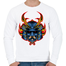 PRINTFASHION Japanese Mask - Férfi pulóver - Fehér
