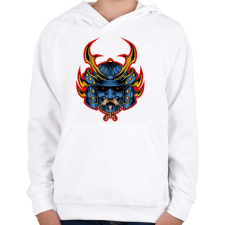 PRINTFASHION Japanese Mask - Gyerek kapucnis pulóver - Fehér gyerek pulóver, kardigán