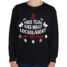 PRINTFASHION Jár egy puszi - Gyerek pulóver - Fekete