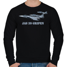 PRINTFASHION Jas-39 gripen - Férfi pulóver - Fekete férfi pulóver, kardigán