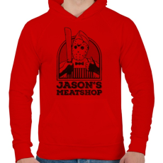 PRINTFASHION Jason húsboltja - Férfi kapucnis pulóver - Piros