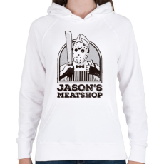 PRINTFASHION Jason húsboltja - Női kapucnis pulóver - Fehér