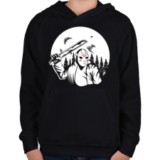 PRINTFASHION Jason Machete - Gyerek kapucnis pulóver - Fekete gyerek pulóver, kardigán