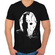 PRINTFASHION Jason Voorhees 4 - Férfi V-nyakú póló - Fekete