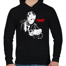 PRINTFASHION Jason Voorhees - Férfi kapucnis pulóver - Fekete férfi pulóver, kardigán