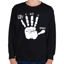 PRINTFASHION Játékos kéz - Gyerek pulóver - Fekete gyerek pulóver, kardigán