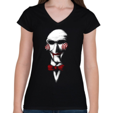 PRINTFASHION Játsszunk! - Női V-nyakú póló - Fekete női póló