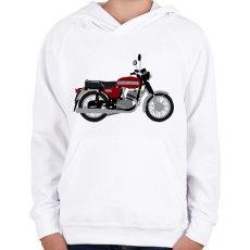 PRINTFASHION Jawa 350  - Gyerek kapucnis pulóver - Fehér