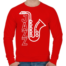 PRINTFASHION Jazz - Férfi pulóver - Piros