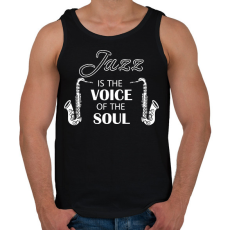 PRINTFASHION Jazz is the soul - Férfi atléta - Fekete