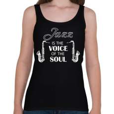 PRINTFASHION Jazz is the soul - Női atléta - Fekete