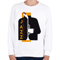 PRINTFASHION Jazz-Jazz - Gyerek pulóver - Fehér