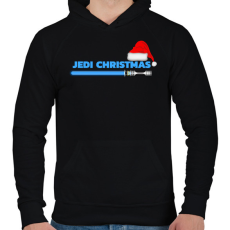 PRINTFASHION JEDI CHRISTMAS - Férfi kapucnis pulóver - Fekete