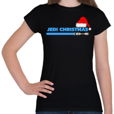 PRINTFASHION JEDI CHRISTMAS - Női póló - Fekete