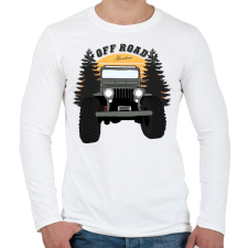 PRINTFASHION Jeep - Férfi hosszú ujjú póló - Fehér férfi póló