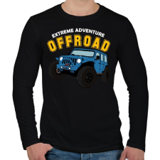 PRINTFASHION Jeep - Férfi hosszú ujjú póló - Fekete férfi póló