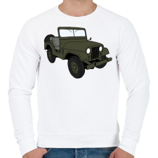 PRINTFASHION Jeep - Férfi pulóver - Fehér férfi pulóver, kardigán