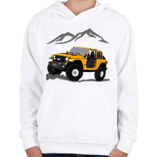 PRINTFASHION Jeep  - Gyerek kapucnis pulóver - Fehér gyerek pulóver, kardigán
